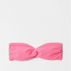 & Other Stories textured bandeau bikini top